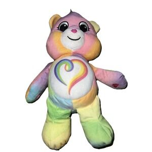 Basic Fun Care Bears Togetherness Rainbow Heart Plush Stuffed Animal Soft Toy